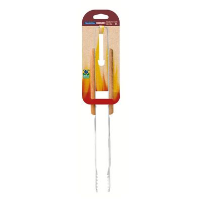 Pegador para Carne para Churrasco em Aço Inox com Cabo de Madeira Tramontina Inox