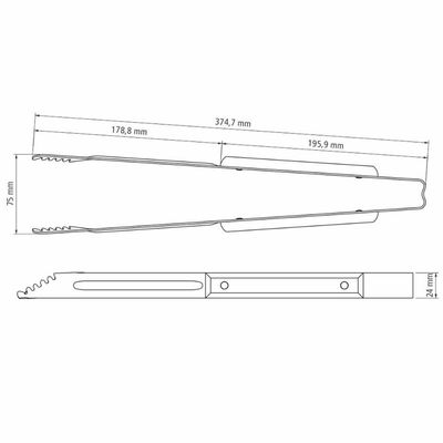 Pegador para Carne para Churrasco em Aço Inox com Cabo de Madeira Tramontina Inox