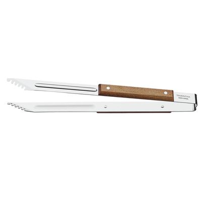 Pegador para Carne para Churrasco em Aço Inox com Cabo de Madeira Tramontina Inox
