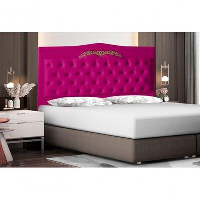 Cabeceira De Cama Box Madri Casal 140 Cm Rosa Pink Do Lar Móveis E Decoração