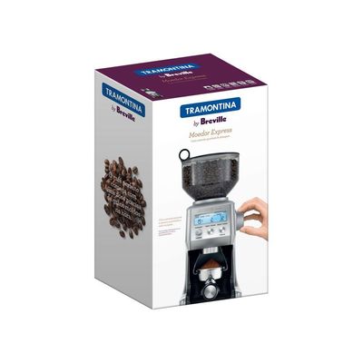 Moedor De Café Tramontina By Breville Express Em Aço Inox 60 Níveis De Moagem 220V