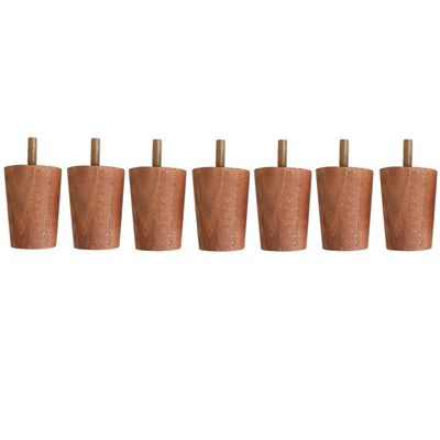 Kit 7 Pés Para Cama Box Solteiro Mel Cama Baú Casal 6cm