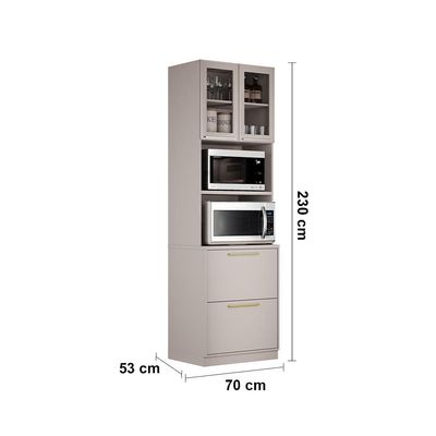 Paneleiro Itatiaia Essence com 3 Portas, 5 Prateleiras Fendi