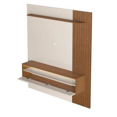 Painel Suspenso Artely Matisse com Nicho e Prateleira, 160cm de Largura Cinamomo/Off White