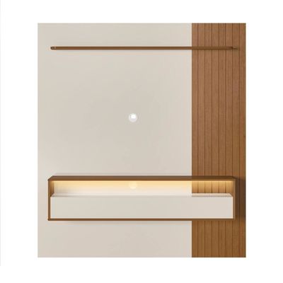 Painel Suspenso Artely Matisse com Nicho e Prateleira, 160cm de Largura Cinamomo/Off White