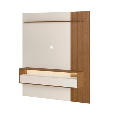 Painel Suspenso Artely Matisse com Nicho e Prateleira, 160cm de Largura Cinamomo/Off White