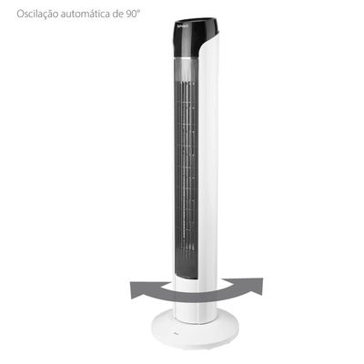 Ventilador de Torre 90cm Spirit SKY com 3 Velocidades, Controle Remoto e Timer de até 7h30 Branco / 110V