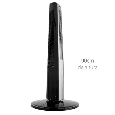 Ventilador de Torre 90cm Spirit Slim 40W de Potência com 3 Velocidades, Função Bom Sono e Vento Natural Branco com Prata / 110V