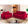 Sofá Veneza 5 Lugares, Conjunto 3e2 - Retrátil - De Casa Décor E Estofados Vermelho