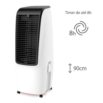 Climatizador de Ar Spirit Master 90cm 110W com Controle Remoto Display LED, Timer de até 8 horas, 20 Litros  110V Branco / 220V