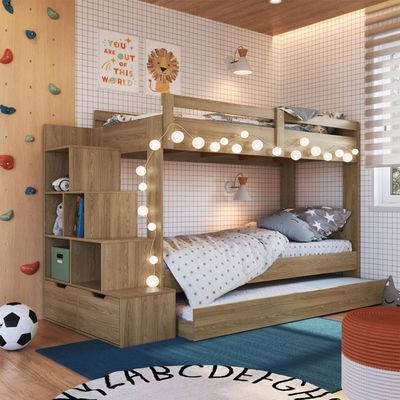 Treliche Infantil com Escada, Nicho e Gaveta Aveiro