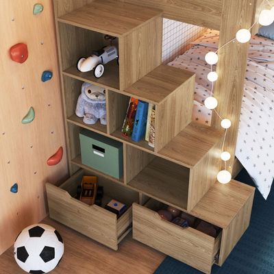 Treliche Infantil com Escada, Nicho e Gaveta Aveiro