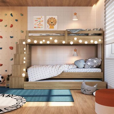Treliche Infantil com Escada, Nicho e Gaveta Aveiro
