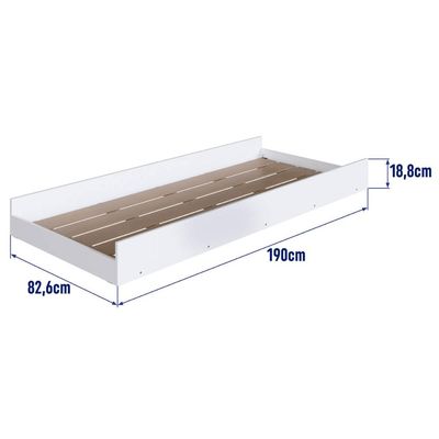 Cama Infantil Montessoriana com Cama Auxiliar Branco e Rosa