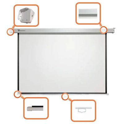 Tela De Projeção Retrátil Manual Tbms150h (331 X 186 Cm)