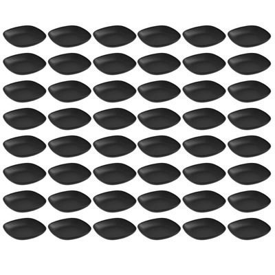 48 Pratos Petisqueiras Sobremesa Quadrados 17cm Preto Doces Frutas Coza