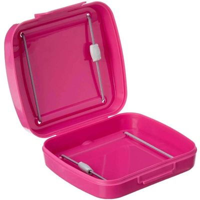 4 Porta Cotonetes Rosa Crippa para Viagem com Elástico Interno Portátil Guardar Acessórios