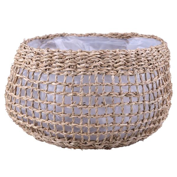 Cesto Decorativo Redondo Cazza Cabana 27x15x21cm