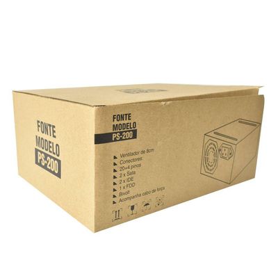 Fonte Evus Ps-200 200w 20-24p 2 Sata Com Caixa
