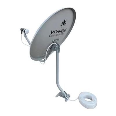 Kit Antena Parabolica 60cm Vivensis Com Cabo E Lnbf