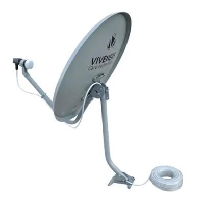 Kit Antena Parabolica 60cm Vivensis Com Cabo E Lnbf