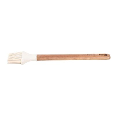 Pincel De Silicone Com Cabo Em Acácia Spicy Bege