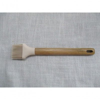 Pincel De Silicone Com Cabo Em Acácia Spicy Bege