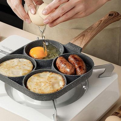 Panela Antiaderente Frigideira 4 Em 1 Panquecas Ovos Hambúrg