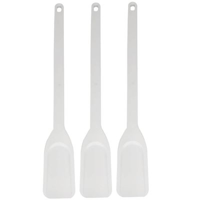 3 Espátulas Restaurante Reta Industrial Estreita 49,5cm Branca Cinquetti Plástica