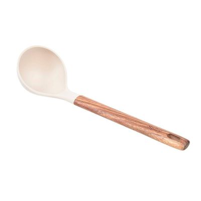 Concha De Silicone Com Cabo Em Acácia Spicy Bege