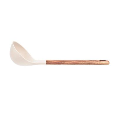 Concha De Silicone Com Cabo Em Acácia Spicy Bege