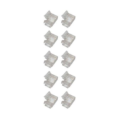 Kit 10 Emendas Conector Astraled Em L Para Fita De Led 10mm Em-036