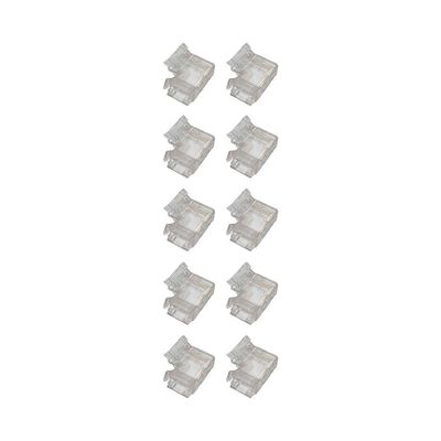 Kit 10 Emendas Conector Astraled Em L Para Fita De Led 8mm Em-033