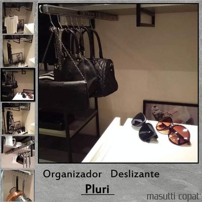 Organizador de Armário Deslizante 8 Ganchos Multiuso Panelas Roupas Utensílios Masutti Copat