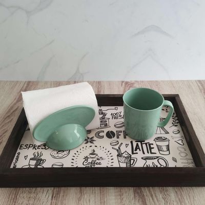 Suporte Porta Guardanapos de Mesa em Plástico Plus UZ Verde Menta