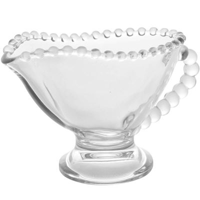 Molheira Pearl Wolff 140ml Cristal Porta Molhos Azeites e Caldas para Mesa Posta Transparente