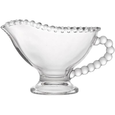 Molheira Pearl Wolff 140ml Cristal Porta Molhos Azeites e Caldas para Mesa Posta Transparente