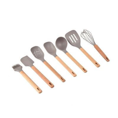6 Utensílios Em Silicone Kenya Cinza
