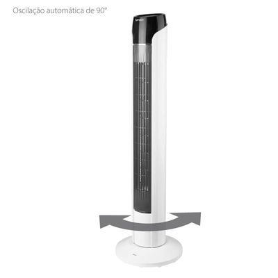 Ventilador de Torre 90cm Spirit SKY com 3 Velocidades, Controle Remoto e Timer de até 7h30 Branco / 220V