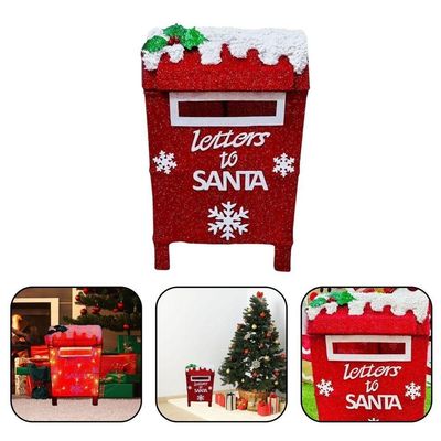 Enfeite Caixa De Correio Papai Noel 3d Com Lampadas Led