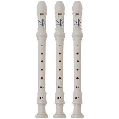 Kit 3 Flautas Doce Barroca FL 20B New York