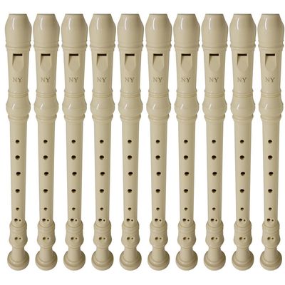 Kit 25 Flautas Doce Germânica FL 20G New York