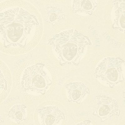 Papel de Parede Versace V Moderno Branco 386116