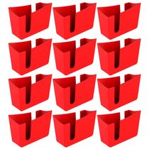 Kit 12 Porta Guardanapos de Mesa Organizador Trio Crippa Vermelho Restaurante Lanchonete