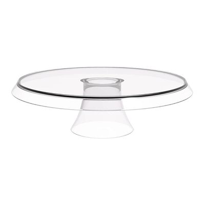 Boleira Porta Bolo com Cúpula e Pé 25cm Transparente Glassy Crippa Doces Petiscos