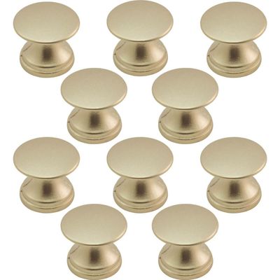 Kit 10 Puxadores 199 Tucson Ponto Dourados Para Móveis Armários e Gavetas