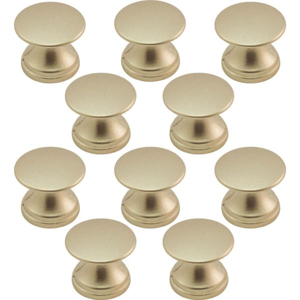 Kit 10 Puxadores 199 Tucson Ponto Dourados Para Móveis Armários e Gavetas