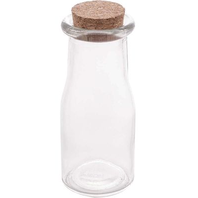 Kit 15 Porta Temperos de Vidro 200ml com Tampa de Rolha Lyor para Decorar e Guardar Especiarias