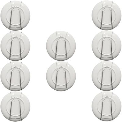 Kit 10 Suportes com Mola Pratos até 30cm Suporte para Prato Decorativo na Parede