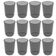12 Copos Crippa 500ml Plástico Fumê Suco Água Bebidas Escolar